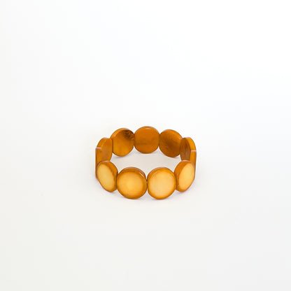 Modern colourful and organic design bracelets, made with sustainable tagua nut / vegetable ivory